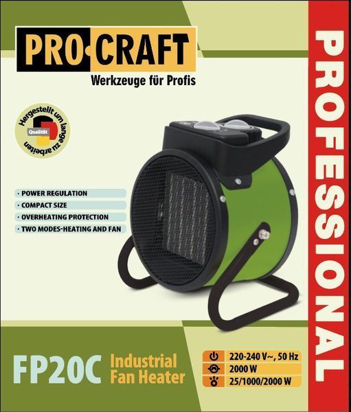 Тепловентилятор PROCRAFT FP20C 000207 фото Тепловентилятор PROCRAFT FP20C 000207 фото