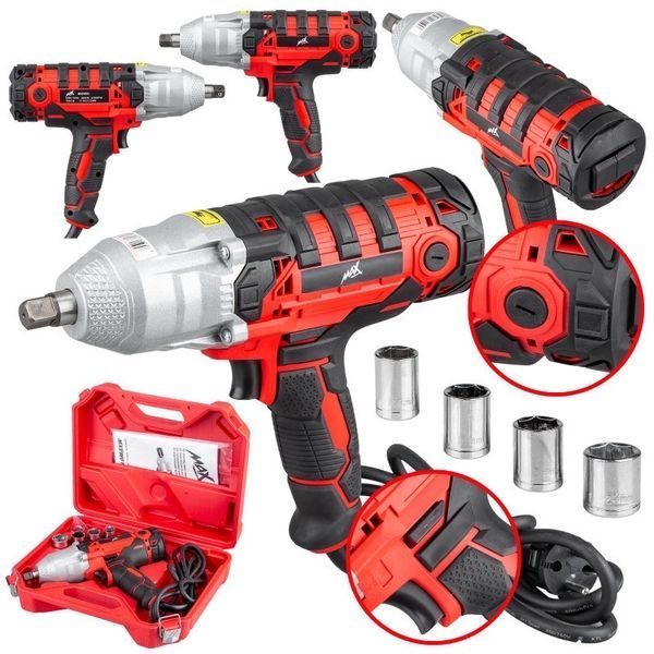 Електричний ударний гайковерт MAX 2200 W (MXEW01) насадка (17,19,21,23) 1103240621 фото