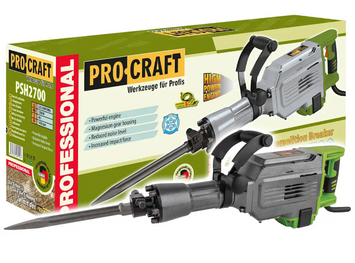 Відбійний молоток Procraft PSH2700, 1400 Вт, 48 Дж, HEX, 1400 уд/хв 002700 фото