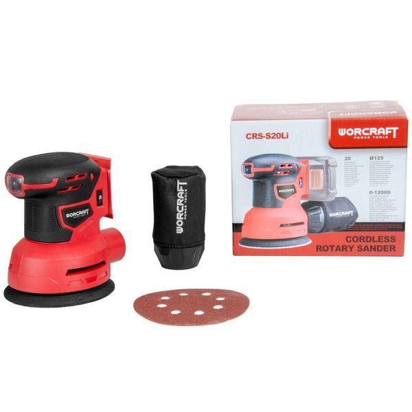 Акумуляторна шліфмашина ексцентрикова Worcraft CRS-S20Li 13131 фото