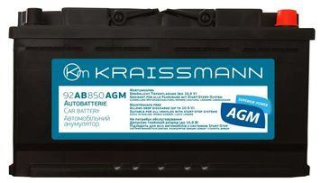 Автомобильный аккумулятор KRAISSMANN 92 AB 850 AGM 9007004 фото