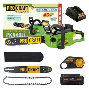 Акумуляторна ланцюгова пилка Procraft PKA40Li З АКБ І ЗАРЯДНИМ ПРИСТРОЄМ (45 хвилин безперервної роботи) 000402 фото
