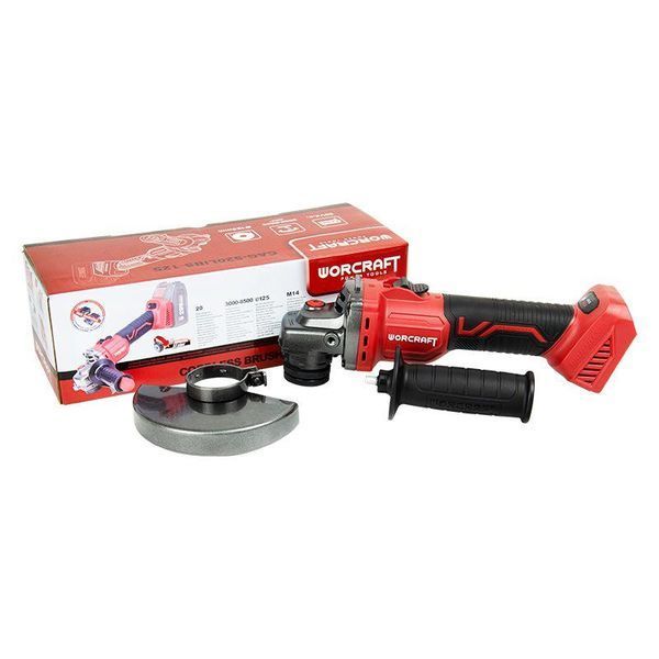 Аккумуляторная бесщеточная шлифмашина угловая WORCRAFT CAG‑S20LiBS‑125 13222 фото