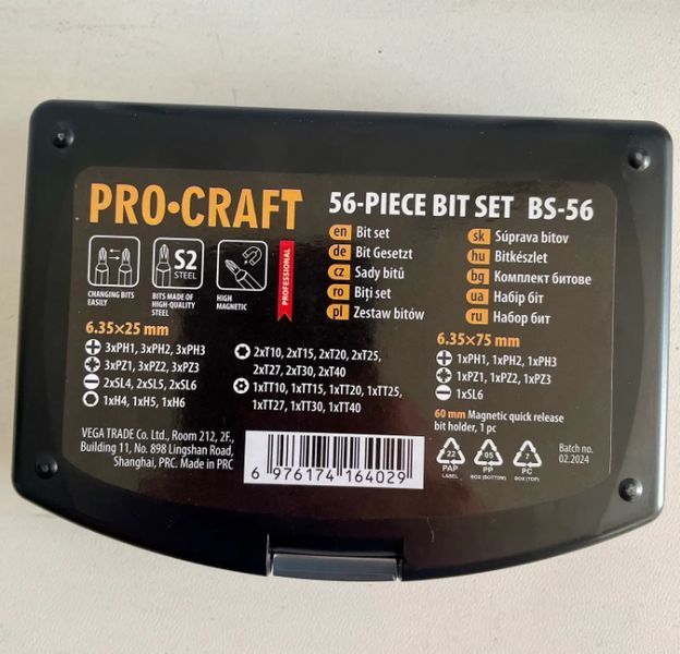 Набор бит Procraft BS56 000056 фото