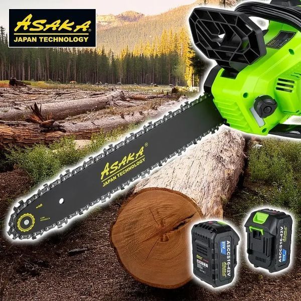 Аккумуляторная пила ASAKA ASCCS16-42V шина 400 мм 6 м/с. (2 АКБ 4Ам.) ASCCS16-42V фото
