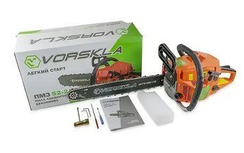 Бензопила Vorskla ПМЗ 58-3.5 (металічна кришка стартера, 2 шини, 2 ланцюги 405 мм) 0401010 фото