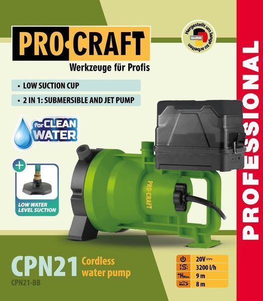 Аккумуляторный погружной насос Procraft CPN21 Universal (без акб и зу) 030278 фото