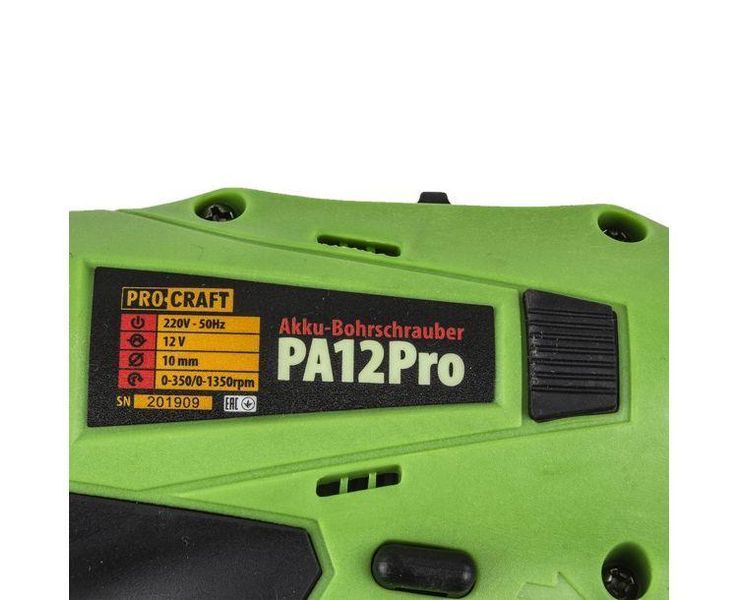 Шуруповерт Procraft PA12PRO c DFR патроном 000123 фото