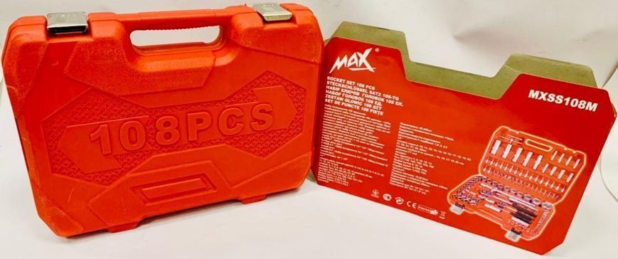 Набір головок ключів інструментів Max 108 MXSS108 елементів,ударостійкий кейс! 1288954006 фото Набір головок ключів інструментів Max 108 MXSS108 елементів,ударостійкий кейс! 1288954006 фото