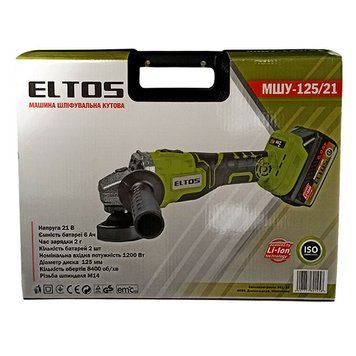 Акумуляторна болгарка Eltos МШУ-125/21 150120211217 фото