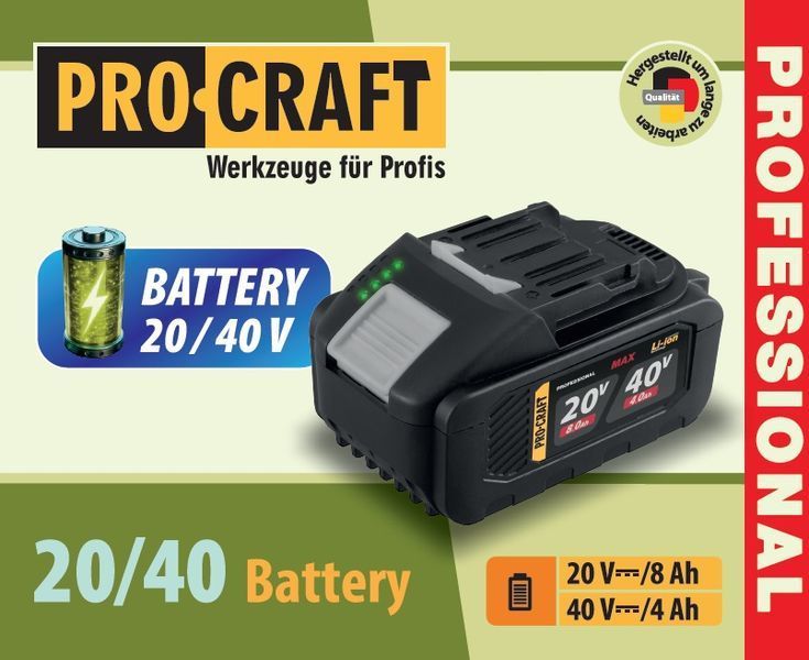 Аккумуляторная батарея Procraft PRO-CRAFT 20/40 UNIVERSAL 030286 фото