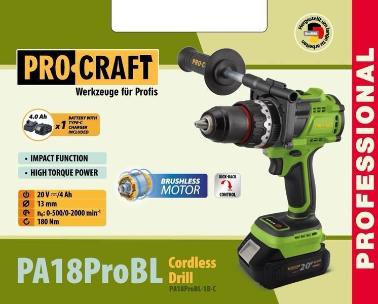 Шуруповерт Procraft PA18Pro DFR (з 1 АКБ) 001818 фото