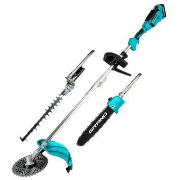 Аккумуляторный триммер Grand АТГ-20 4в1 (BRUSHLESS), 20В, 4Ач, 2 батареи, зарядка GRATG2041 фото