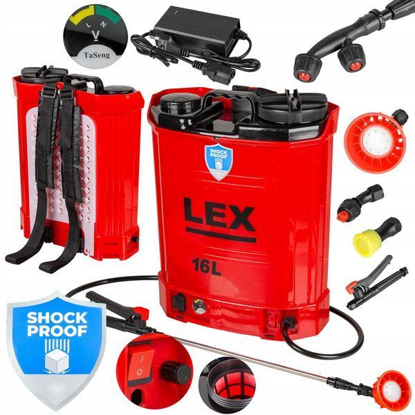 Обприскувач акумуляторний садовий LEX 16L 12 Ah LES16 1047270323 фото