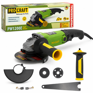 Кутова шліфмашина Procraft PW-1200E 125 мм, 860 Вт, регулювання обертів 0&ndash;11000 об/хв 012003 фото