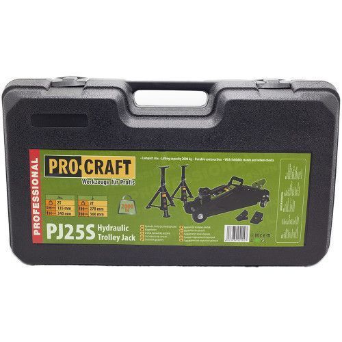 Домкрат гидравлический подкатный с подъемными опорами PRO-CRAFT PJ25S UNIVERSAL ( Кейс) 040251 фото