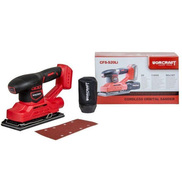 Аккумуляторная шлифмашина вибрационная WORCRAFT CFS-S20Li 13133 фото Аккумуляторная шлифмашина вибрационная WORCRAFT CFS-S20Li 13133 фото