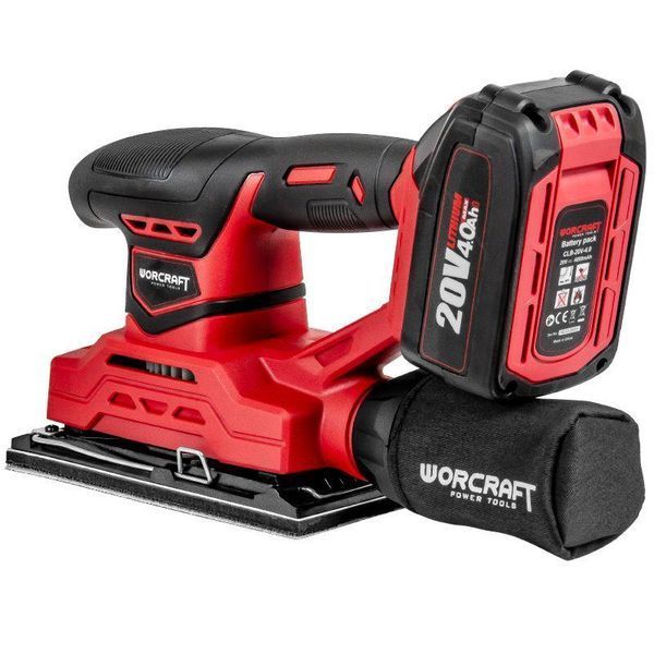 Аккумуляторная шлифмашина вибрационная WORCRAFT CFS-S20Li 13133 фото Аккумуляторная шлифмашина вибрационная WORCRAFT CFS-S20Li 13133 фото