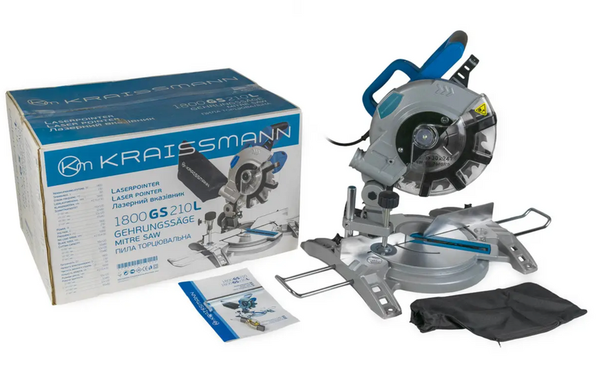 Пила торцовочная KRAISSMANN 1800 GS 210L Лазерная указка 0607017 фото