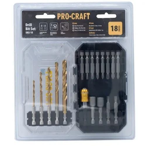 Набір свердл та біт Procraft DBS18 001812 фото
