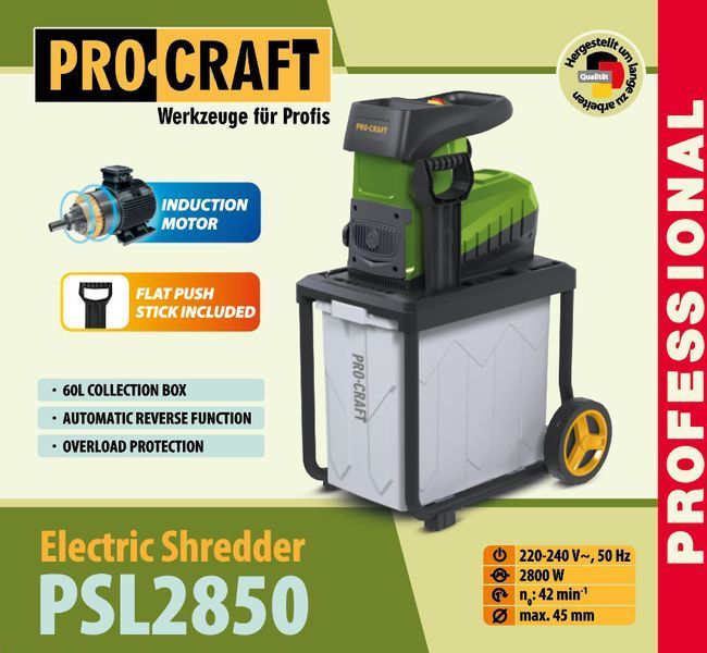 Электрический измельчитель веток Procraft PSL2850 UNIVERSAL 902850 фото