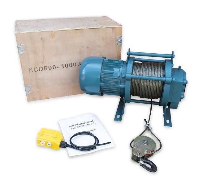 Лебедка электрическая KRAISSMANN KCD 1500 (750/1500 кг, 50/25 м, 380В, три фазы) 2707020 фото