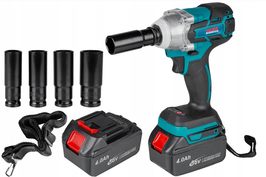 Аккумуляторный гайковерт ALFA ALCIW 36V бесщеточный, 280 Н&middot;м, 1/2" 25120526 фото