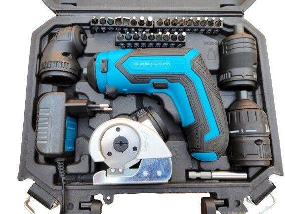 Акумуляторна викрутка з набором насадок Kraissmann 1501 AS 4 DS (кейс, набір фрез та насадок 33 шт.) 0207021 фото