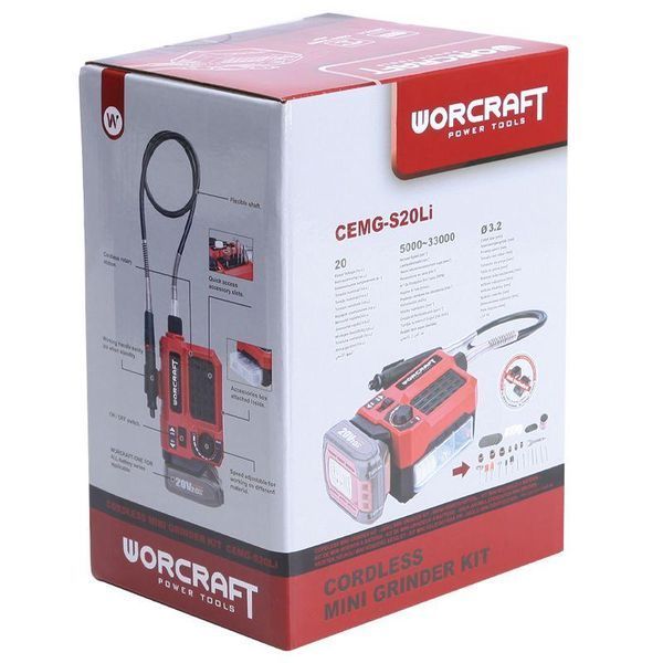 Гравер акумуляторний WORCRAFT CEMG-S20Li 13200 фото