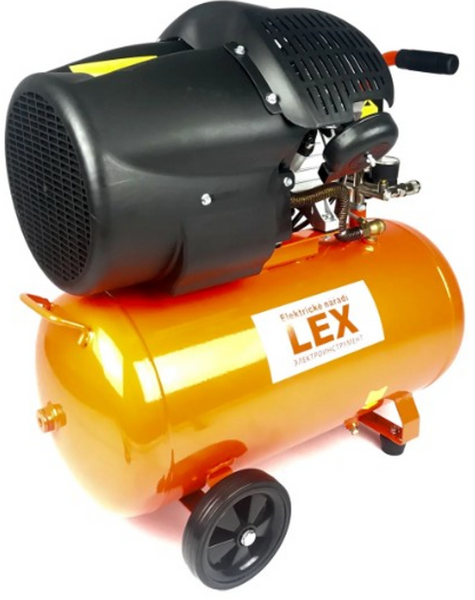 Компресор 2-поршневий LEX LXC50V 50 л, 3.3 кВт, 8 Бар, 220 В (прямий привід) 27051154 фото