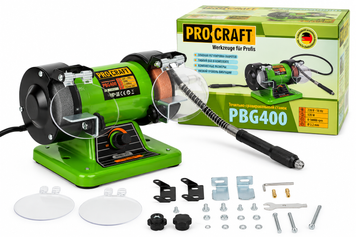 Точильно-гравіювальний верстат Procraft PBG 400 120 Вт, 0&ndash;10000 об/хв, цанга 3,2 мм 000400 фото