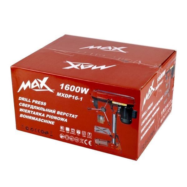 Свердлильний верстат MAX MXDP-16-1 1600 Вт 16 мм патрон + лещата 231020191150 фото