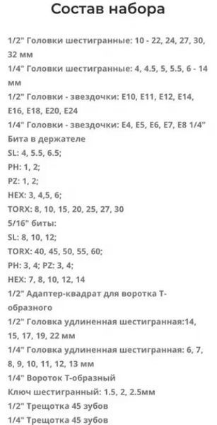 Набор ручного инструмента RIPEZ RTS-108 (108 предметов) 1084 фото