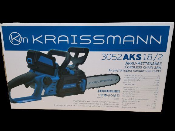 Аккумуляторная цепная пила KRAISSMANN 3052 AKS 18/2 0407022 фото