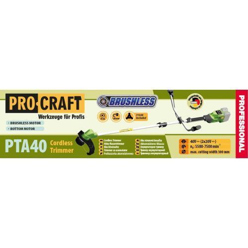 Акумуляторний тример Procraft PTA40 (без АКБ та ЗП) 030404 фото