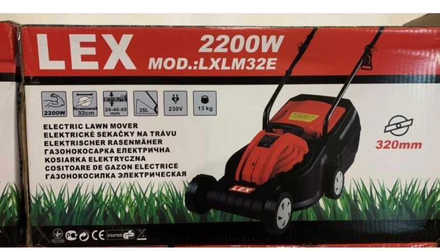 Газонокосилка электрическая LEX LXLM32E, 2200 Вт, 30л, 32 см LXLM32E фото Газонокосилка электрическая LEX LXLM32E, 2200 Вт, 30л, 32 см LXLM32E фото