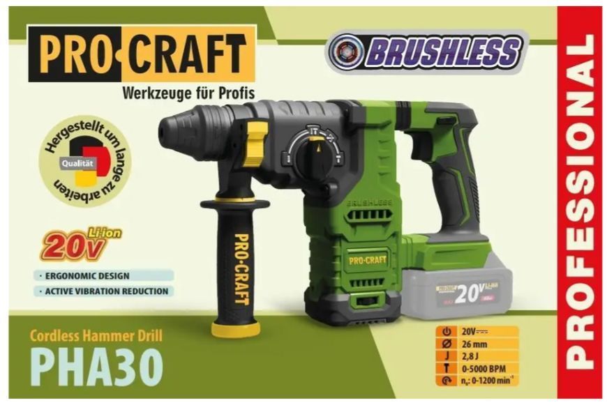 Перфоратор электрический PRO-CRAFT РНА-30 (без АКБ) 030032 фото