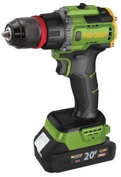 Шуруповерт акумуляторний PRO-CRAFT PA18LiH DFR Universal 20V 2Ah, безщітковий, ударний, патрон 13 мм 001821 фото