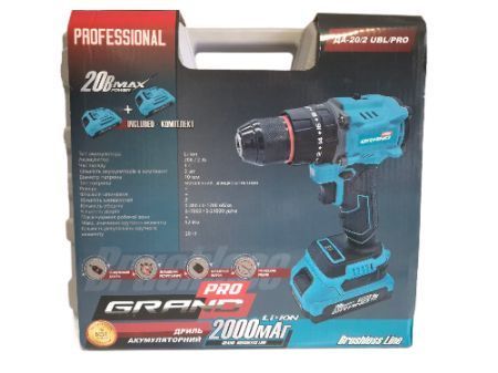 Дриль акумуляторний ударний Grand ДА-20/2 UBL PRO GRDA20/2UBL фото