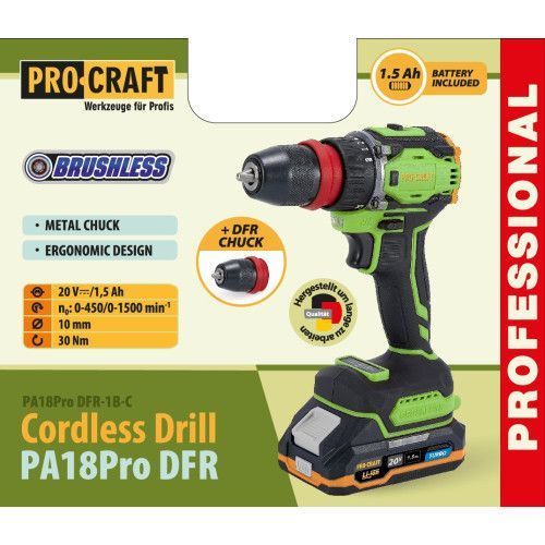 Шуруповерт Procraft PA18Pro DFR (с 1 АКБ) 001815 фото