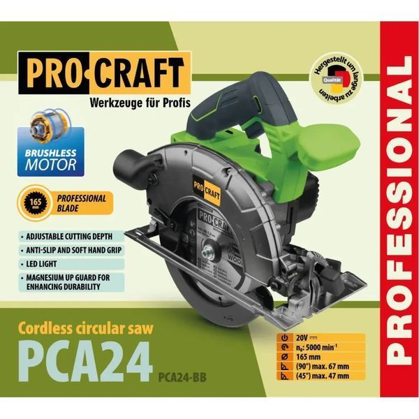 Аккумуляторная дисковая пила Procraft PCA24 (Без акб и зп) 030263 фото