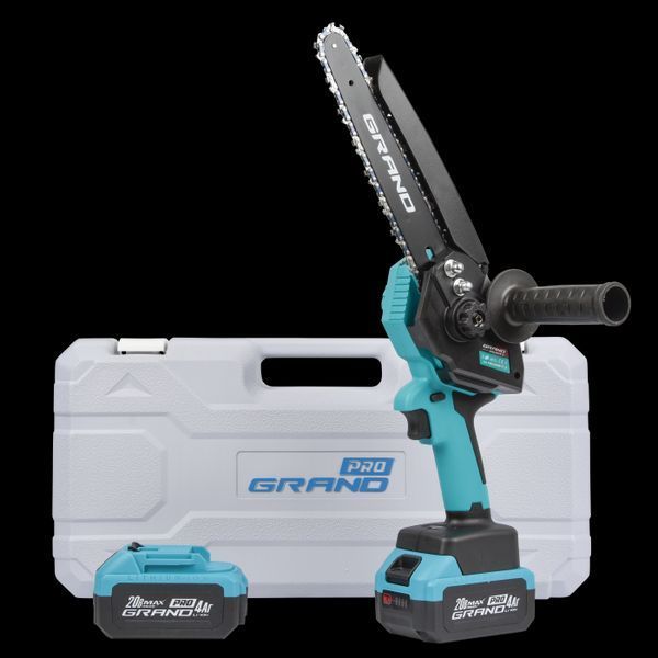Аккумуляторная пила цепная Grand АПЦ-20V/8"-4 PRO бесщеточный двигатель без АКБ GRAPC20/8BA фото