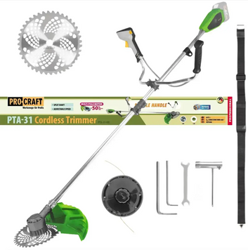 Аккумуляторный триммер PRO-CRAFT PTA-31 20В, бесщеточный, многополюсный двигатель, 225 мм (без АКБ и зарядного устройства) 032031 фото